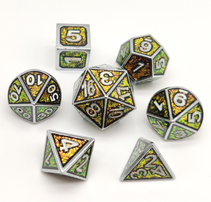 Handmade кость RPG установила ясные острые края золото покрыло поверхностное
