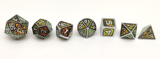 Золото покрыло Handmade Polyhedral кости металла универсальное крепкое