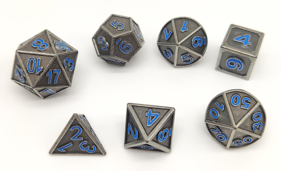 Кость набор игры металла KTV, рука лить Polyhedral комплектный штамп 7