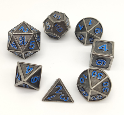 Кость набор игры металла KTV, рука лить Polyhedral комплектный штамп 7