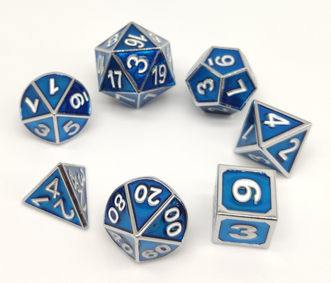 ISO9001 покрасило кость RPG установило восхитительный высекая материал металла полиэдрона