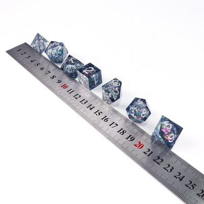 Polyhedral портативная острая кость смолы, износоустойчивые сумасшедшие наборы кости
