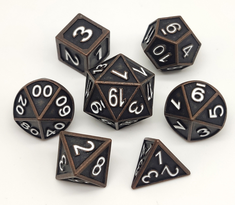 Кость RPG оптового металла классическая установила портативное универсальное прочное