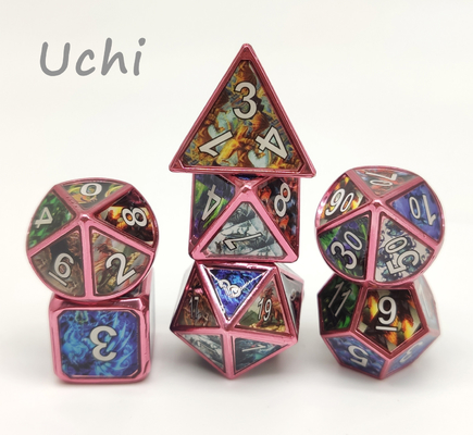 Кость RPG металла 7 частей Polyhedral установила Antiwear для игры столешницы