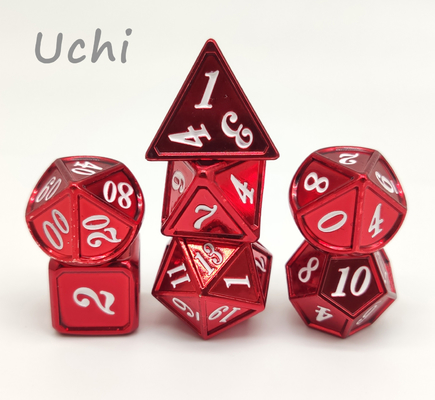 Ясная кость RPG металла острых краев рука полиэдрона 7 частей установленная полила