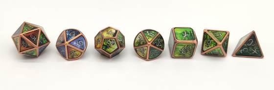 Роскошная тематическая мини кость RPG устанавливает ясные острые края для Shadowrun