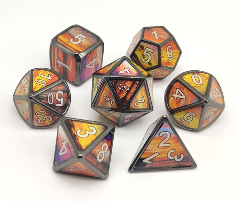 Handcraft полиэдрон мини кость RPG оцинковывает материал сплава для собрания