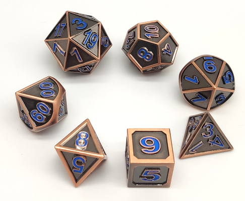 Кость RPG сплава DND цинка мини установила полиэдрон 7 ПК износоустойчивый