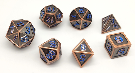 Кость RPG сплава DND цинка мини установила полиэдрон 7 ПК износоустойчивый