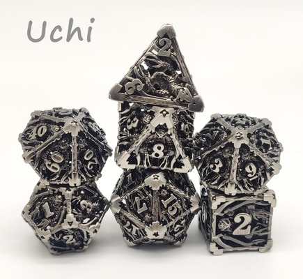 Портативный крепкий Polyhedral 7 комплектный штамп, износоустойчивый RPG кости металла