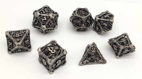 Кость роскошного металла мини Polyhedral установила легковес 7 частей непахучий