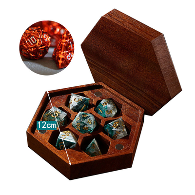 Кость Handmade прочной смолы Polyhedral установила крепкий размер 12cm 7 ПК