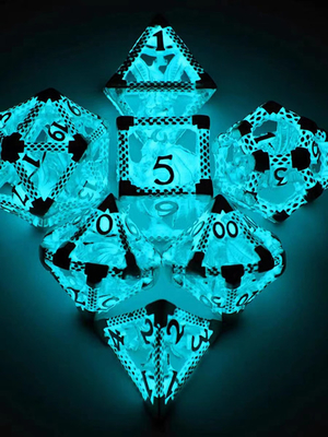 Горячее продавая СИД кости мини развлечений голубое светящее Polyhedral
