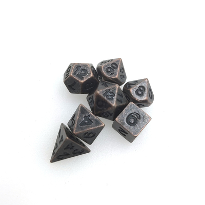 Мини-металлические многогранные кости Dungeons and Dragons Высокое качество для настольной или карточной игры