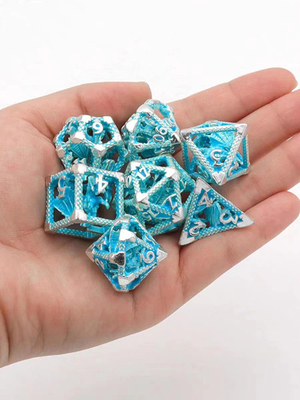 Горячий продавая Polyhedral светящий свет ночи в темном наборе приведенном кости