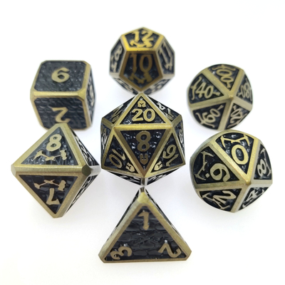 Набор игральных костей для игры в кости DND или RPG Практичное покрытие Острый цветной металл