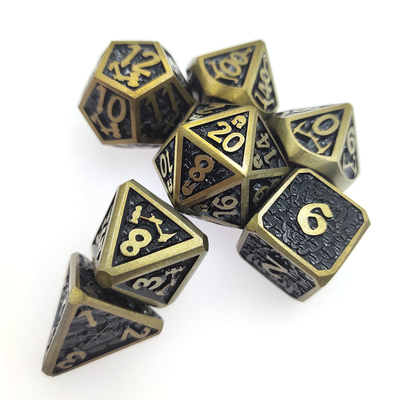 Набор игральных костей для игры в кости DND или RPG Практичное покрытие Острый цветной металл