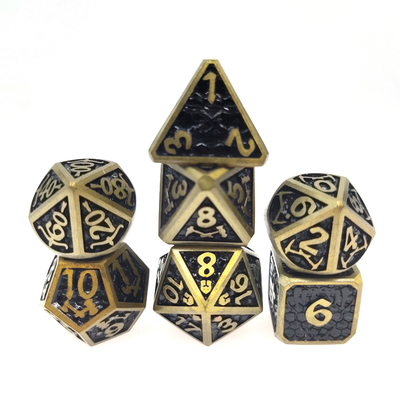 Набор игральных костей для игры в кости DND или RPG Практичное покрытие Острый цветной металл