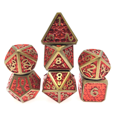 Для кости металла 7 частей металла игры столешницы Polyhedral Handmade установленной