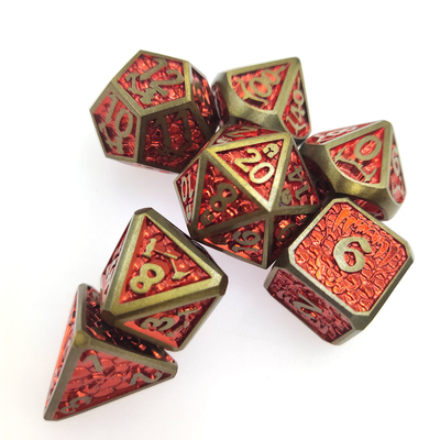 Для кости металла 7 частей металла игры столешницы Polyhedral Handmade установленной
