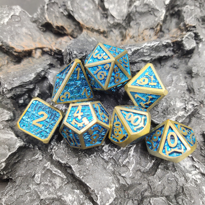Многоцелевой пользовательский набор RPG Dice Set для взрослых Metal Dice Polyhedral