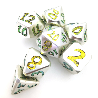 Ручная заливка позолоченной поверхности RPG RPG Dice Set 7 Pcs Многогранный