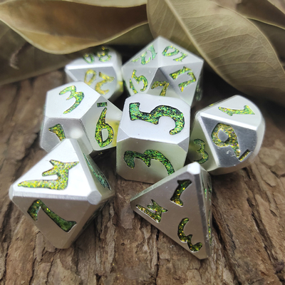 Polyhedral кость отполировала диез роскошного металла Handmade DND мини