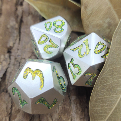 Кость RPG Dice7 точности установила дружелюбный для металла игры столешницы Polyhedral