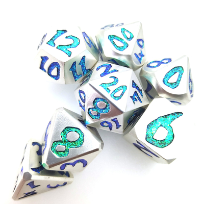 Сделанная кость Polyhedral установленная восхитительная высекая кость металла роскошный покер