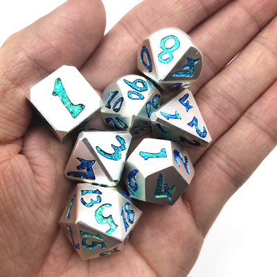 Сделанная кость Polyhedral установленная восхитительная высекая кость металла роскошный покер