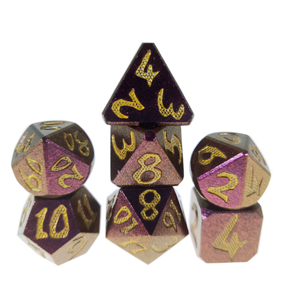 Карточная игра RPG Dice Set ZincFor Dungeons And Dragons Металлический многогранный черный