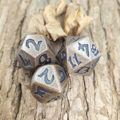 Magic the Gather Metal Полированный металл на заказ Многогранные игральные кости Медь
