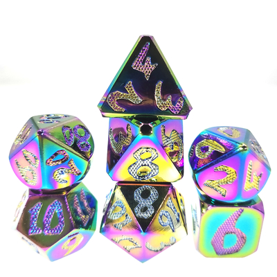 RPG Dice DND Аккуратный острый процесс литья под давлением Многогранник Мини-набор игральных костей Ослепительный цвет для ролевой игры