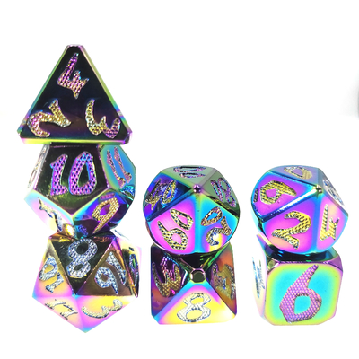 RPG Dice DND Аккуратный острый процесс литья под давлением Многогранник Мини-набор игральных костей Ослепительный цвет для ролевой игры