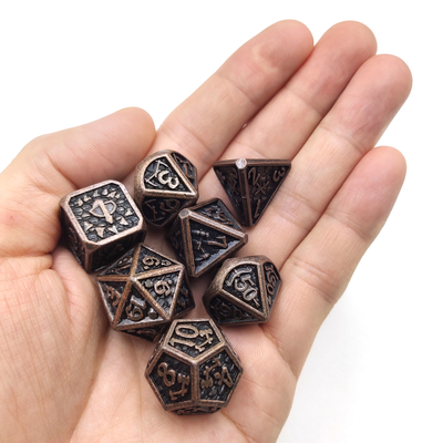 Кость Polyhedral Cuprum RPG металла кости цветов непахучего острого износоустойчивого металла мини