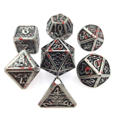 Кость радуги Dnd облегченного жидкостного ядра нетоксическая установила Polyhedral черноту металла