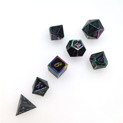 Набор игральных костей Gold For Dungeons And Dragons Многогранный Ослепительный Практический Покрытие Острый
