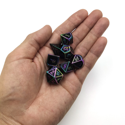 Набор игральных костей Gold For Dungeons And Dragons Многогранный Ослепительный Практический Покрытие Острый