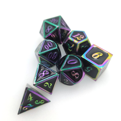 Набор игральных костей Gold For Dungeons And Dragons Многогранный Ослепительный Практический Покрытие Острый