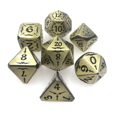 Ручная резная черная коллекция D4 D4 Dice Set Polyhedral Durable