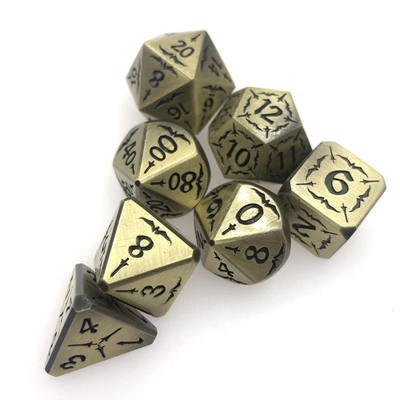 Ручная резная черная коллекция D4 D4 Dice Set Polyhedral Durable