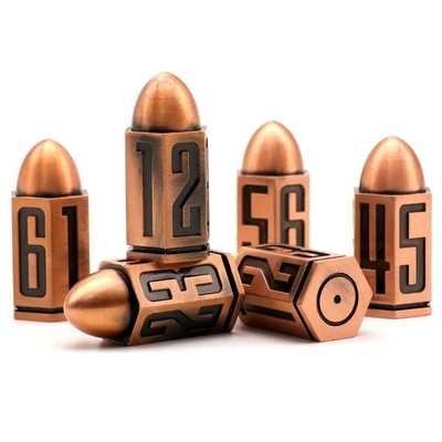 D6 Bullet Metal Dice Set 6 Pcs 6 Sides For Dnd Dungeons Rpg Warhammer Shadowrun Dice 6 штук 6 боковых костей для Dnd Dungeons