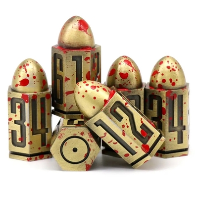 D6 Bullet Metal Dice Set 6 Pcs 6 Sides For Dnd Dungeons Rpg Warhammer Shadowrun Dice 6 штук 6 боковых костей для Dnd Dungeons
