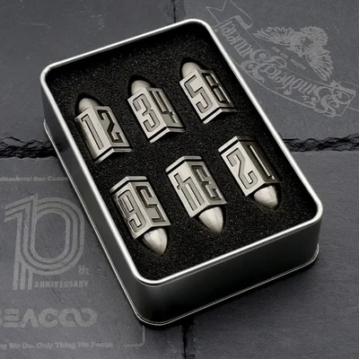 D6 Bullet Metal Dice Set 6 Pcs 6 Sides For Dnd Dungeons Rpg Warhammer Shadowrun Dice 6 штук 6 боковых костей для Dnd Dungeons