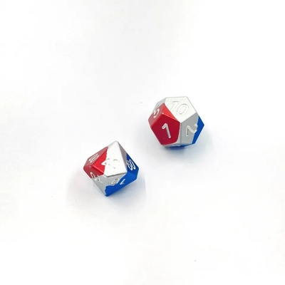 Гладкий светлый булевые металлические кости красочные полиэдрические DND игровые кости набор