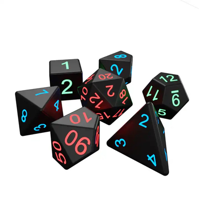 DND Board Полиэдральные кости для взрослых Игра Магический трюк Пиксели Электронное свечение LED кости