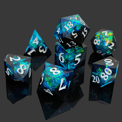 Двухцветный набор костей DND RPG D6 D20 7