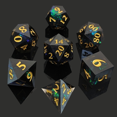 Двухцветный набор костей DND RPG D6 D20 7