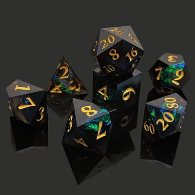 Двухцветный набор костей DND RPG D6 D20 7