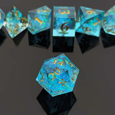 Многоцветные настройки смолиные кости DND#RPG Красный и синий гладкая текстура